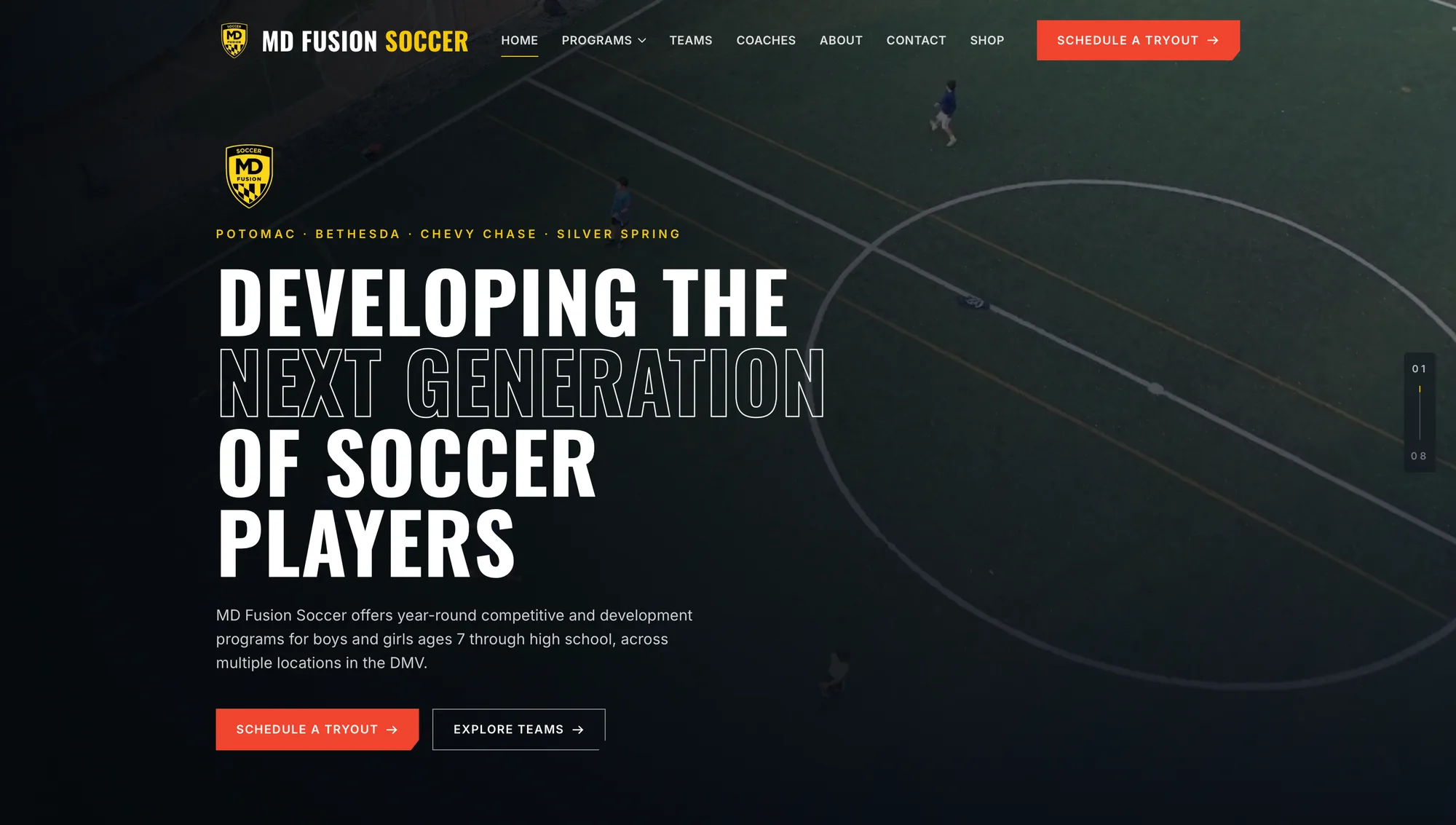 MD Fusion Soccer homepage