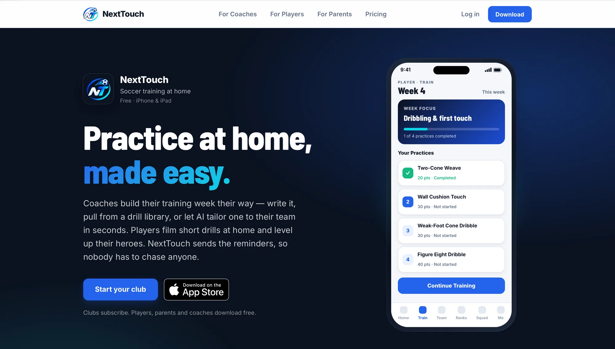 NextTouch website homepage